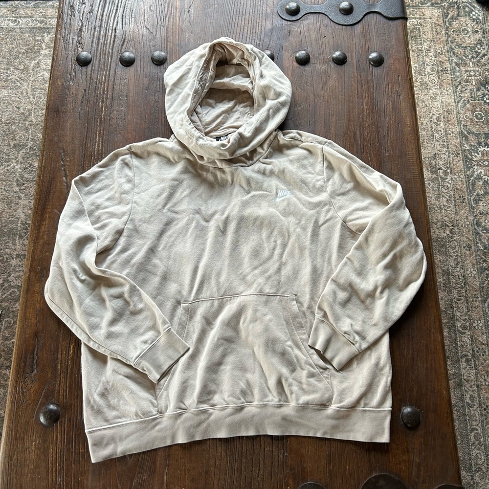 Nike Beige Hoodie - Picture 1 of 4